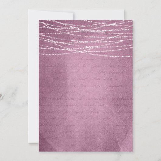 マルディグラスマスクパープルマスカレードバースデーパーティー 招待状 (裏面)