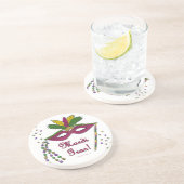 マルディグラスマスクフェザービーズ コースター (側面)