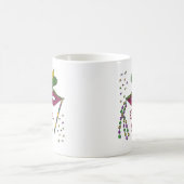 マルディグラスマスクフェザービーズ コーヒーマグカップ (中央)