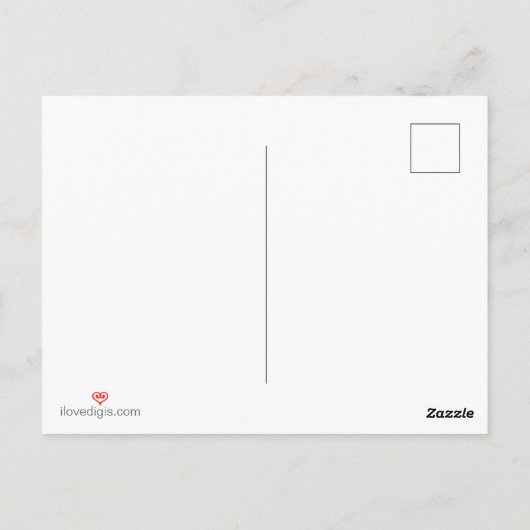 マルディグラスマスクラーデマスクカラフルタイポグラフィ ポストカード (裏面)