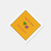 マルディグラスマスクルーラー スタンダードカクテルナプキン (角)