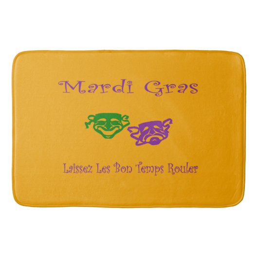 マルディグラスマスクルーラー バスマット (正面)