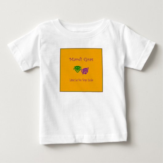 マルディグラスマスクルーラー ベビーTシャツ (正面)