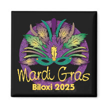 マルディグラスマスク磁石 – 2025 - Biloxi, MS.