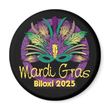 マルディグラスマスク磁石 – 2025 - Biloxi, MS.