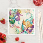 マルディグラスマスク紙ディナーナプキンズ (インサイチュ)