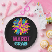 マルディグラスマスク紙プレート ペーパープレート (パーティー)