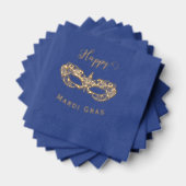 マルディグラスマスク金ゴールド 箔ナプキン (インサイチュ (積み重ね))