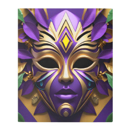 マルディグラスマスク1カーニバルスピリットウォール メタルプリント