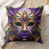 マルディグラスマスク1カーニバルスピリット クッション (ブランケット)
