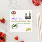 マルディグラスマスク1 スタンダードカクテルナプキン (インサイチュ)