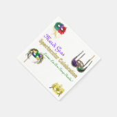 マルディグラスマスク1 スタンダードカクテルナプキン (角)