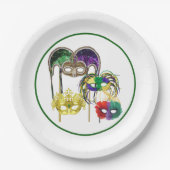 マルディグラスマスク1 ペーパープレート (正面)