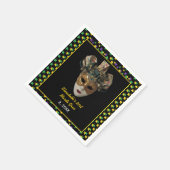 マルディグラスマスク21歳の誕生日パーティー スタンダードカクテルナプキン (角)