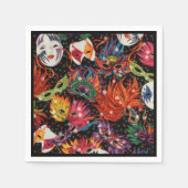 マルディグラスマスク2 スタンダードカクテルナプキン (正面)