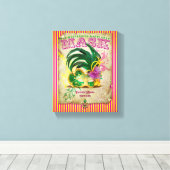 マルディグラスマスク キャンバスプリント (インサイチュ (ウッドフロア))