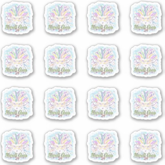 マルディグラスマスク！ シール (正面)