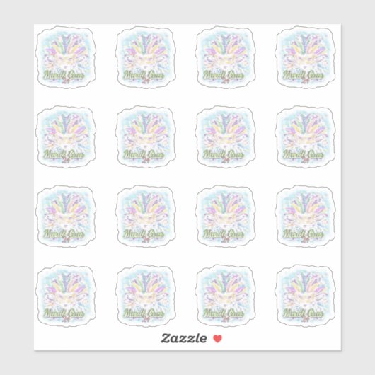 マルディグラスマスク！ シール (シート)