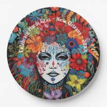 マルディグラスマスク&ヘアドレカスタムス文字パーティー