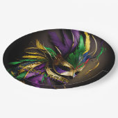 マルディグラスマスク ペーパープレート (アングル)