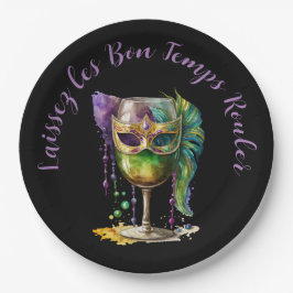 マルディグラスマスク ペーパープレート