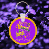 マルディグラスマスク（紋章の）フラ・ダ・リビーズキングケーキ キーホルダー