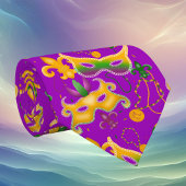 マルディグラスマスク(紋章の)フラ・ダ・リビーズキングケーキ ネクタイ