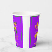 マルディグラスマスク（紋章の）フラ・ダ・リビーズキングケーキ 紙コップ (右)