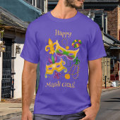 マルディグラスマスク（紋章の）フラ・ダ・リビーズキングケーキ Tシャツ