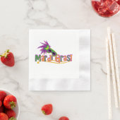 マルディグラスマスク 縁ありカクテルナプキン (インサイチュ)