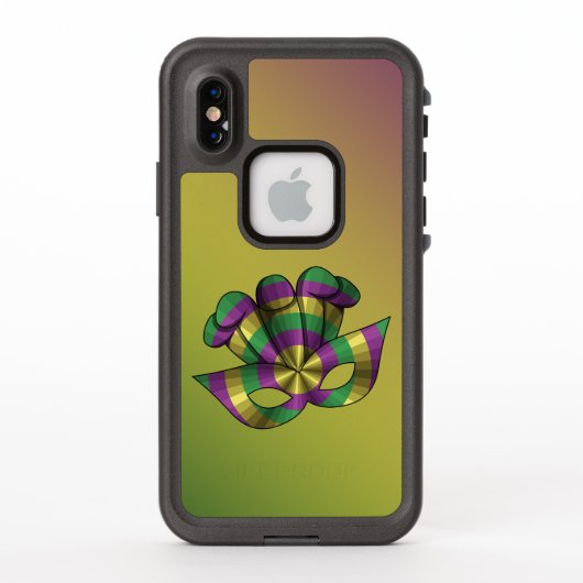 マルディグラスマスク Lifeproof カバー (裏面)