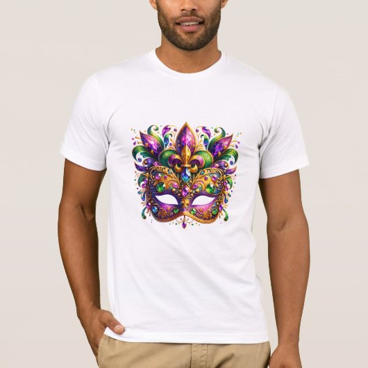 マルディグラスマスク Tシャツ (正面)