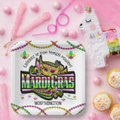 マルディグラスマッチズテーマ紙ナプキン ペーパープレート (パーティー)