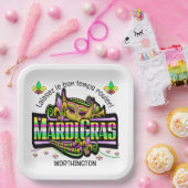 マルディグラスマッチズテーマ ペーパープレート (パーティー)