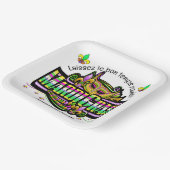 マルディグラスマッチズテーマ ペーパープレート (傾斜あり)