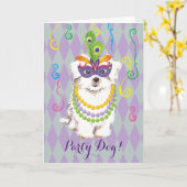 マルディグラスマルチーズ カード (黄色い花)