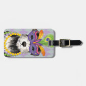 マルディグラスミニシュナウザー ラゲッジタグ (正面横)