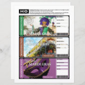 マルディグラスモックチケットfor旅行とイベント (正面/裏面)