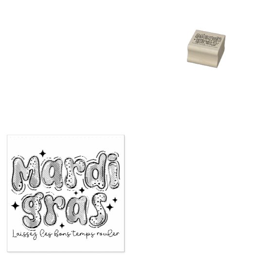 マルディグラスライスセズレボンゴテンプスルーラー ラバースタンプ (押印)