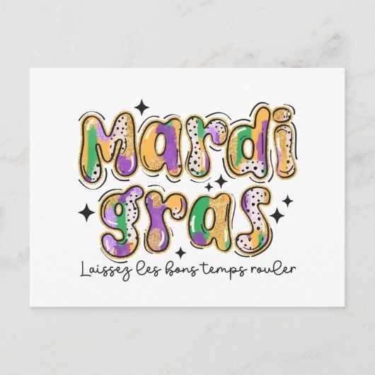 マルディグラスライスセズレボンゴテンプスルーラー 案内ポストカード (正面)