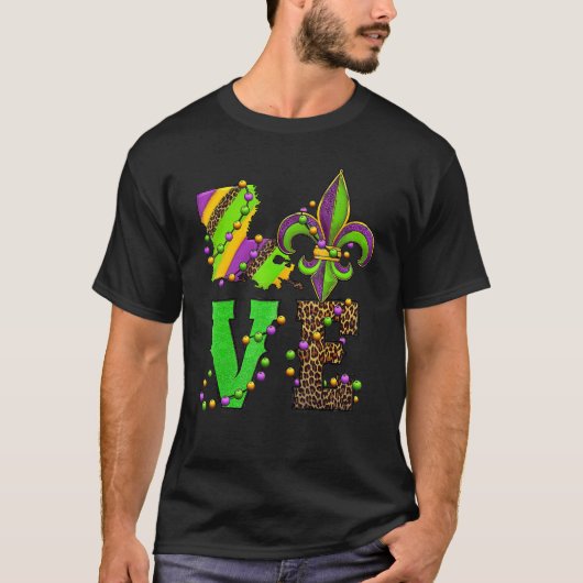 マルディグラスラブ(紋章の)フラ・ダ・リヒョウの衣装 Tシャツ (正面)