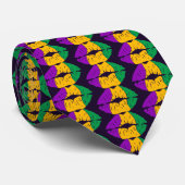 マルディグラスリップカラーキスパターンカーニバルパーティー ネクタイ (ロール)