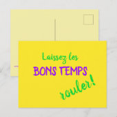 マルディグラスルイジアナライセズレボンゴテンプルーラー ポストカード (正面/裏面)