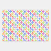 マルディグラスレインボー（紋章の）フラ・ダ・リパターン ラッピングペーパーシート (正面2)