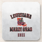 マルディグラスレッドブラック コースター (正面)