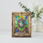 マルディグラスレルムポートレート – 女司祭 ポストカード (スタンド正面)