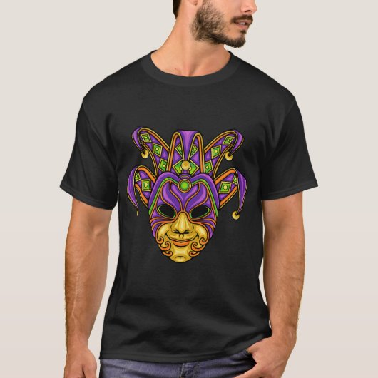 マルディグラスヴェネチアンジェスターマスク Tシャツ (正面)