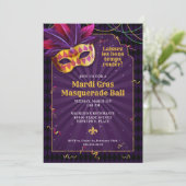 マルディグラス仮装舞踏会、ファット火曜日パーティー 招待状 (スタンド正面)