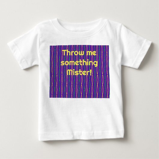 マルディグラス幾何反復 ベビーTシャツ (正面)