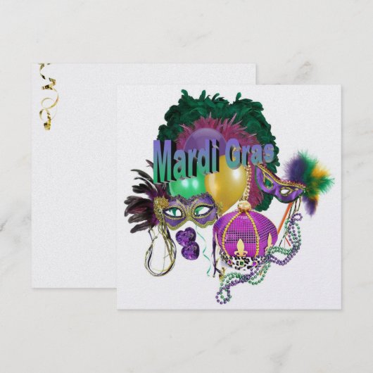 マルディグラス招待状 (正面/裏面)